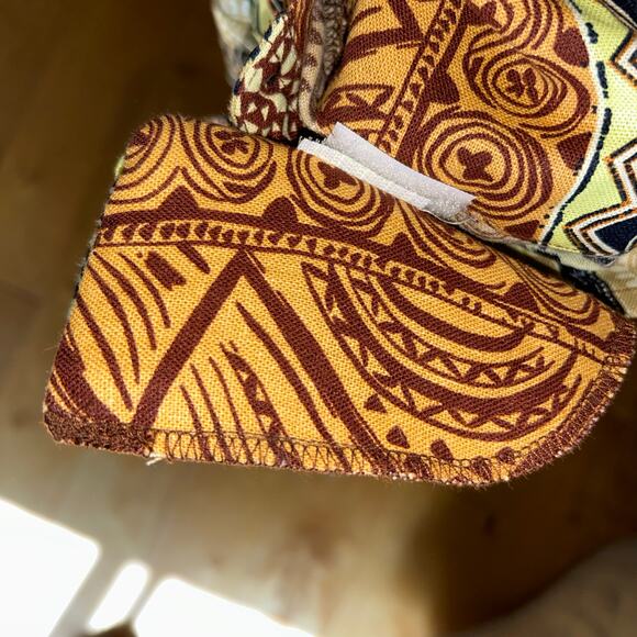 New! We Be Bop Tunic Top 2X Botswana Plus Boho Linen Button Up Tribal Safari - Picture 11 of 12